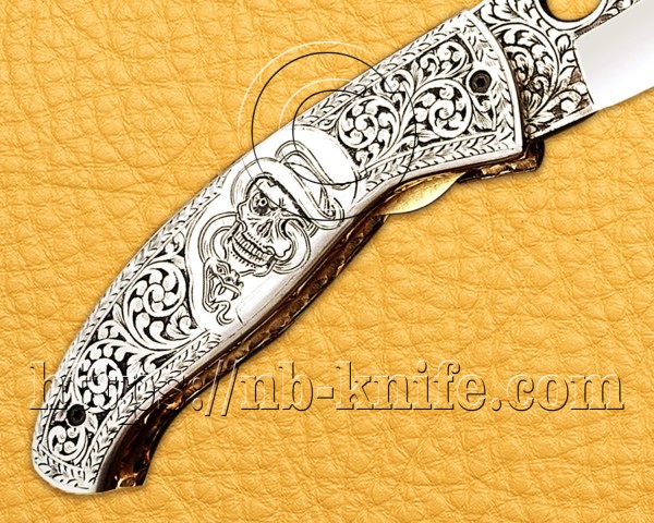 Personalized Engraving Handmade Stainless Steel Pocket Folding Knife | Steel Handle | Damascus Pen Wooden Gift Box