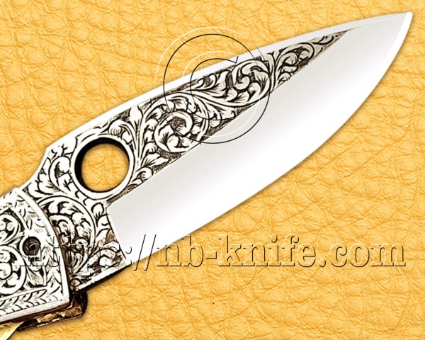 Personalized Engraving Handmade Stainless Steel Pocket Folding Knife | Steel Handle | Damascus Pen Wooden Gift Box