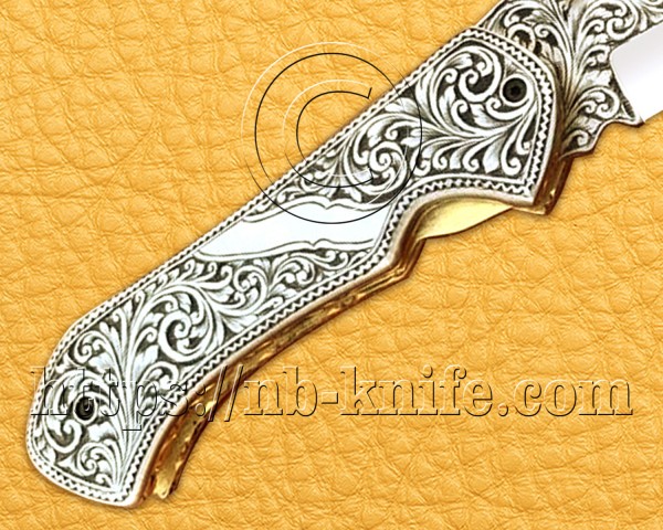 Personalized Engraving Handmade Stainless Steel Pocket Folding Knife | Steel Handle | Damascus Pen | Wooden Gift Box